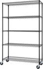 TRINITY 5-Tier Outdoor Wire Shelving Rack, 48in. x 18in. x 72in., Model# NTBTGBK-0975