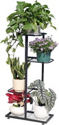 Plant Stand Indoor Outdoor, Corner Metal Plant Stands, Heavy Duty Tall Planter Shelf for Multiple Plants, Flower Pot Holder for Patio Garden Balcony Living Room (Black, 4 Tier-5 Potted)