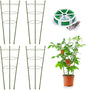 4 Pack Plant Support Tomato Cages for Garden, 24 Inches Tomato Cages and Supports with Adjustable Rings for Garden Pots, Plant Stakes Tomato Trellis Rings for Climbing Plants