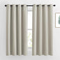 NICETOWN Natural Blackout Living Room Curtain - Grommet Window Treatment Thermal Insulated Solid Room Darkening Drapes Sound Dampening for Bedroom, 1 Panel, W52 x L63