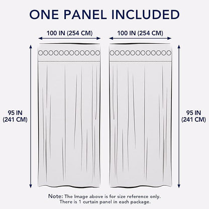 PureFit Outdoor Curtains for Patio Waterproof Weatherproof, UV Resistant Outside Curtains for Gazebo, Front Porch, Pergola, Sun Blocking Privacy Curtain, 100W x 95L inch, 1 Panel, White