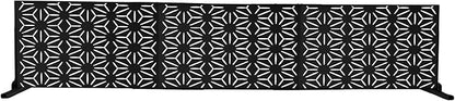 Oakland Living 6 ft. X 4 ft. Black Freestanding Metal Privacy Screen Room Divider