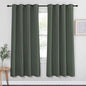 NICETOWN Blackout Curtain for Bedroom 72 inches Long - Grommet Thermal Curtain Room Darkening Window Treatment Sound & Light Blocking for Living Room (1 Panel, Dark Mallard, W52 x L72)