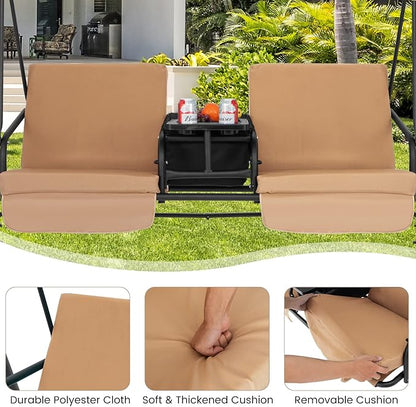 Tangkula 2 Person Porch Swing, Outdoor Swing - Image 6