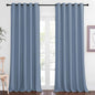 NICETOWN Sliding Door Window Treatment Blackout Patio Door Curtain Panels, Privacy Thermal Drapes for Bedroom Living Room Department with Grommet Top (Stone Blue, W66 x L110)