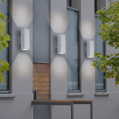 Cerdeco Aluminum Modern Outdoor Wall Light, Exterior Outdoor Wall Sconce Up - Image 6