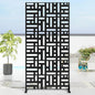 Casaphoria 72" H x 35" W Metal Privacy Screen, Outdoor Freestanding Decorative Divider for Patio, Deck, Balcony, and Garden with Stable Base, Black-Helen