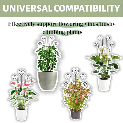 32.6'' Plant Trellis for Potted Climbing Plants Indoor, Rustproof Metal Expandable Plant Supports for Ivy Hoya Monstera Potted Plants,Garden Trellis 2P
