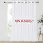 NICETOWN Sliding Door Curtain Extra Wide and Long, Thermal Insulated Large Curtain for Windows Energy Saving Patio Door Panel for Villa/Hall, White, 100 inch Wide x 120 inch Long, 1 Panel