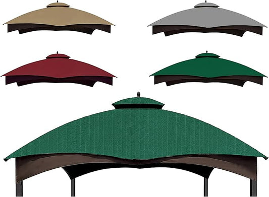 SCOCANOPY Forest Green Ripstop Replacement Top Fit for Lowe's Allen Roth 10X12 Gazebo Model #GF-12S004B-1/ GF-12S004BTO