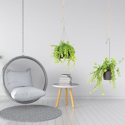 4 Pcs Hanging Plant Extender Macrame Plant Hanger Extender Large Hanging Rope for Spring Wall Holders Indoor Outdoor Home Decor