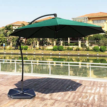 Tangkula 4PCS Cantilever Offset Patio Umbrella Base Weight Stand, 195lbs Triangle Shaped Sand Water Filled Weight Outdoor Umbrella Base Plate w/Easy-Fill Spouts, Funnel, Concave Handles