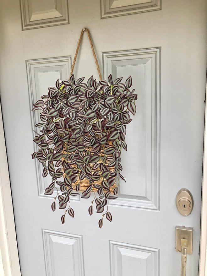 Artificial Greenery Hanging Plants, 5 Pack, 22 Inch Wandering Jew Style