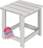 LZRS Adirondack Square Outdoor Side Table for Patio, Pool Composite Patio Table,HDPE End Tables for Backyard,Pool, Indoor Companion, Easy Maintenance & Weather Resistant(Sand)