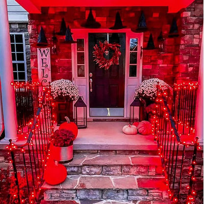 Red String Lights, 500 LEDs, 173 Ft, IP44 Waterproof