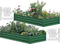 YITAHOME 72x36x12 in 2pcs Galvanized Raised Garden Bed Kit, Large Metal Planter Box with Gloves & Support Rod, Outdoor Flower Bed for Plants Vegetables, Green