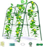 Cucumber Trellis for Raised Bed, U-Shape Garden Arch Metal Support for Climbing Plants, Metal Arch Plant Support Vegetables Trellis, Plant Support for Vine (Green, 31.5 * 30 * 47inch(L*W*H))