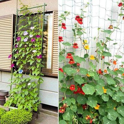 Pack of 2 Cucumber Tomato Trellis Netting, Heavy Duty Garden Netting for Climbing Plants Support, Pea, Grape, Bean, Fruit, Vegetables - 4" Mesh Size, 6Ft x 9Ft