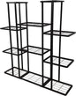 MTB Garden 4 Tier 11 Potted Metal Large Plant Stand for Indoor Outdoor Flower Pot Display Planter Shelf, Charcoal Grey