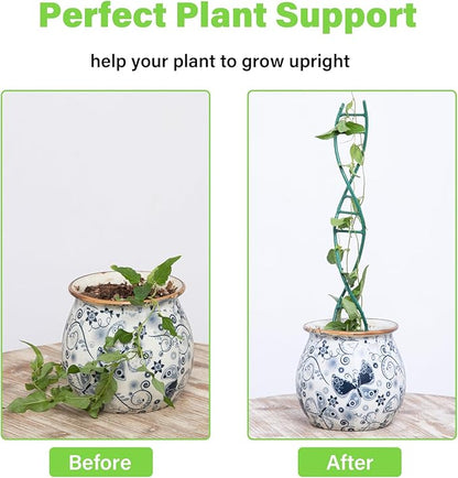 Indoor Plant Trellis - DNA Spiral Design Metal Trellis for Potted Plants, Stylish Climbing Support for Small Houseplants, Durable & Easy to Install Garden Upgrade for Vining Plants