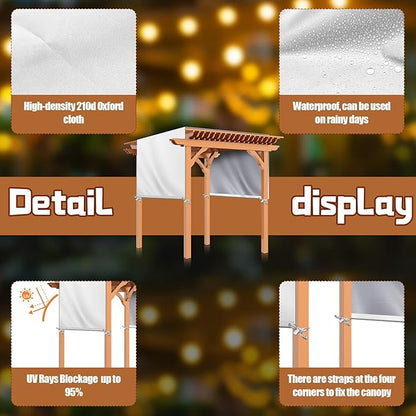 Universal Pergola Replacement Canopy Outdoor Canopy Shade Cover Waterproof Shade Top Cover for Outdoor Patio Porch Backyard(12 x 9 ft,Beige)