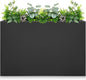 Galvanized Steel Planter Box - No Installation Required Metal Rectangular Block Long Box Planter Modern Outdoor Planters All-Weather Use with Drainage Holes for Patio/Porch, 36×24×12IN