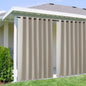 NICETOWN Outdoor Curtains for Patio W100 x L95 inch 2 Pieces, Sun Blocking Screen Shades 100% Privacy for Porch, Pergola, Lanai, Outside Deck, Weatherproof Blinds for All Season, Natural