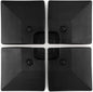 Tangkula 4-Piece 20L Cantilever Offset Patio Umbrella Base, 284 Lbs Heavy-Duty Water & Sand Filled Umbrella Stand, Square Weighted Plate Set with Easy-Fill Spouts, Black