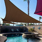 KANAGAWA Sun Shade Sail 10'x10'x14' Brown Triangle UV Block Canopy Awning Shelter Fabric Cloth Screen for Outdoor Patio Garden Backyard