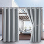 Waterproof Outdoor Curtain W52 x L84 - Grommet Top Sunlight Blocking Window Treatment Drapes Blackout Curtains for Home Bedroom Living Room Outdoor Patio Porch Pergola (Light Gray, 2 Panels)