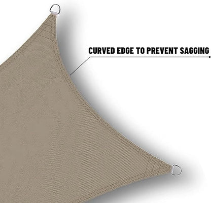 SUNNY GUARD Waterproof Sun Shade Sail 7' x 9' Taupe Rectangle UV Block Sunshade for Backyard Yard Deck Patio Garden Outdoor Activities and Facility(Customized)