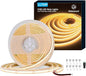 COB LED Strip Lights Waterproof IP67 DC24v Warm White 3000K 16.4ft/5m High CRI 92Ra+ Outdoor LED Tape Lighting DIY Cuttable for Bedroom Kitchen Cabinet Shelf (Power Supply Not Included)