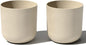 Veradek Round Lima Plastic Planter Pots for Indoor/Outdoor Garden Use, Sand Color, 5 Year Warranty