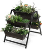 Giantex Vertical Raised Garden Bed, 5 Planter Boxes Container w/Drainage Holes, 31”H Freestanding Heavy-Duty Metal Frame, Indoor Outdoor Raised Bed for Vegetables Herbs Flowers to Grow