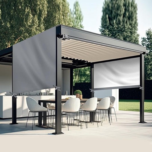 Universal Pergola Replacement Canopy Outdoor Canopy Shade Cover Waterproof Shade Top Cover for Outdoor Patio Porch Backyard(16 x 7 ft,Gray)