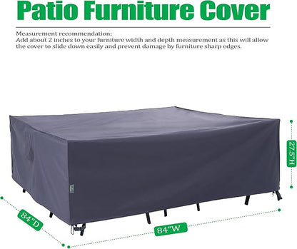 F&J Outdoors Patio Furniture Covers Waterproof UV Resistant Rip-stop Fabric - Image 2