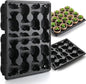 20 Cell Plant Trays for Carrying 3 inch Round Nursery Pots, Sturdy Plastic Trays Suitable for Holding 100 pcs Peat Pots (5 Packs)