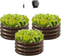 VEVOR 3 Pcs 2x2x1ft Round Galvanized Raised Garden Bed Kit, Outdoor Metal Raised Beds for Gardening Vegetables, Easy Assembly Garden Planter Box for Flowers Fruits with Open Base