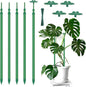 Extendable Plant Stakes, Length Scalable from 17.9IN to 42.3IN Plant Support Stake, Orchid Sticks with Clips for Indoor Outdoor,Garden Stakes for Plant,Tomato,Vegetables,Monstera,Vine - 5Pack