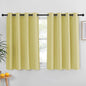 NICETOWN Kitchen Short Blackout Curtain and Drape - Thermal Insulated Solid Grommet Blackout Panel for Patio Bedroom Living Room (Single Panel, 52 inches by 45 inches, Paler Yellow)