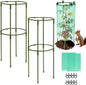 17.7" H Plant Support Stake Cage, Round Plant Support Garden Flower Stakes with Plastic Protective Film, Plant Cages for Indoor Outdoor Small Plants,Tomato, Peony, Hydrangea