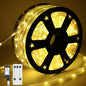 100FT 720 LED Rope Lights Outdoor Waterproof with Remote, 8 Modes and 4 Brightness, Rope Lights for Outside, Bedroom, Patio, Garden, Christmas Lights Indoor Outdoor Decoration (Warm White)
