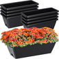 Planter Boxes for Domestic Gardening 8 Pcs, 17 Inch Long Window Sill Planter Box Outdoor, Plastic Rectangular Window Rectangle Window Boxes Planters with Drainage Holes and Trays for Windowsill