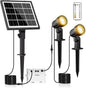 MEIHUA Solar Spotlights Outdoor 2 in 1, Solar Powered Landscape Spotlights 2700K/4000K/6500K, 3 Brightness with Remote Control, IP66 Waterproof Solar Spot Lights Outdoor for Garden Pathway