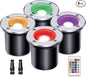 4 Pack 3w 12v Low Voltage In-ground Lights LED Landscape Light Waterproof IP67 Pathway Lights Outdoor spotlights Trees Flags for Garden,Yard,Tree (RGB)