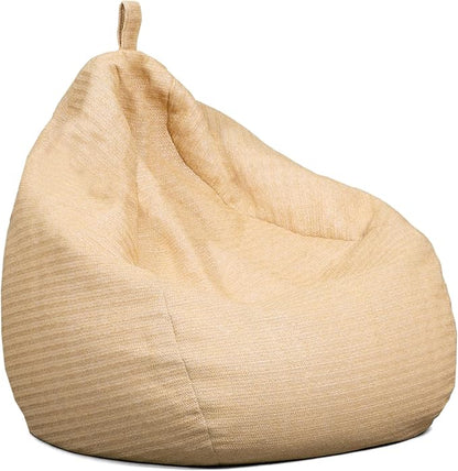 Big Joe Tuffet Weatherproof Bean Bag Chair, Natural Basket Weave, Breathable Weather Resistant Fabric, 2.5 feet Teardrop
