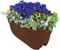 Emsco Group Bloomers Railing Planter with Drainage Holes – 24" Weatherproof Resin Planter – Brown, Plastic