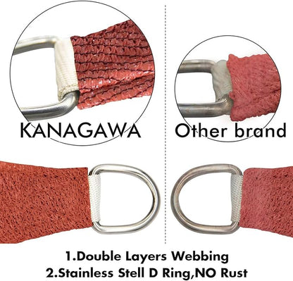 KANAGAWA 21'X22' Rust Red Custom Size Sun Shade Sail Rectangle UV Block Canopy Cover for Patio Backyard Lawn Garden Outdoor (Customized Available)