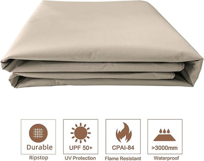SCOCANOPY Replacement Gazebo Canopy for 10 x 12 Regency II Patio Gazebo Model L-GZ798PST,A101004104,A101004105,(Light Beige)