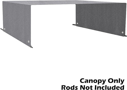 Universal Pergola Replacement Canopy Shade Cover with Breathable HDPE Fabric & Rod Pockets for 10 x 10 FT Pergola, Canopy Size: 192'' L x 106'' W (Light Grey)